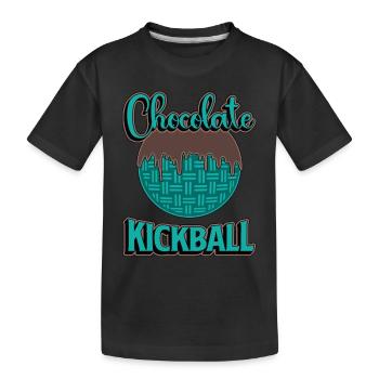 Kickball Chocolat Kickball Sports compétitifs - T-shirt bio Premium Enfant - noir - Devant