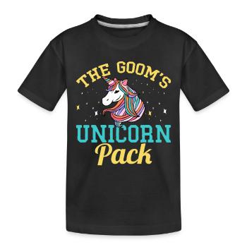 Le paquet licorne pour le marié - T-shirt bio Premium Enfant - noir - Devant