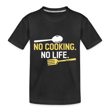 Ne pas faire bouillir. Pas de vie. - T-shirt bio Premium Enfant - noir - Devant