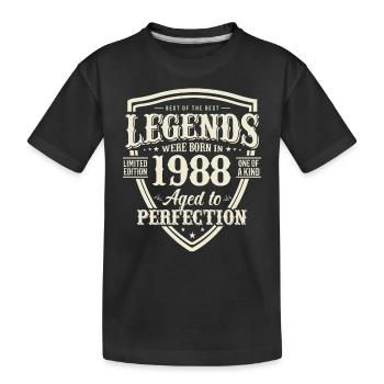 Né en 1988 - Légende intemporelle - T-shirt bio Premium Enfant - noir - Devant
