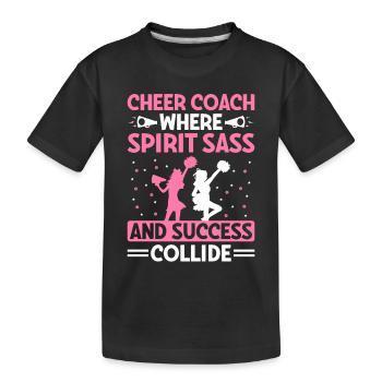 Cheerleading Coach Cheer Coach Cheerleader Cheer T - Kinder Premium Bio T-Shirt - Schwarz - Vorne