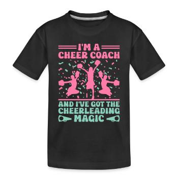 Cheerleading Coach Cheer Coach Cheerleader Cheer T - Kinder Premium Bio T-Shirt - Schwarz - Vorne