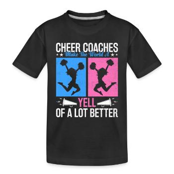 Cheerleading Coach Cheer Coach Cheerleader Cheer T - Kinder Premium Bio T-Shirt - Schwarz - Vorne