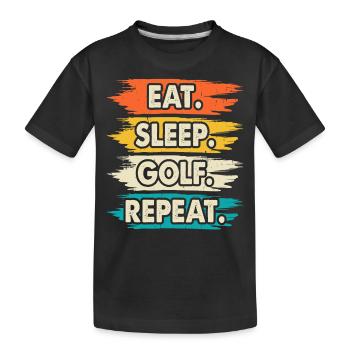 Golf Golfer - Kids' Premium Organic T-Shirt - black - Front