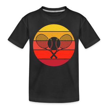 Tennis - Kinder Premium Bio T-Shirt - Schwarz - Vorne