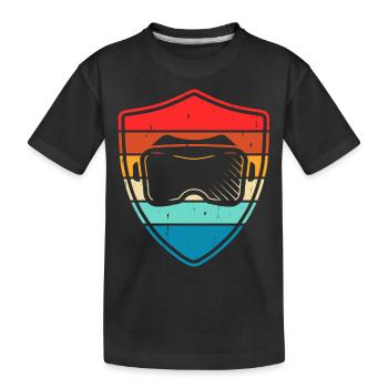 VR Virtual Reality - Kids' Premium Organic T-Shirt - black - Front