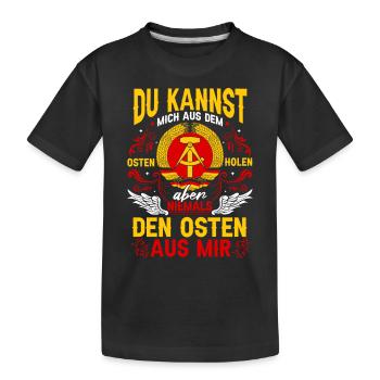 Osten Ostalgie Ostdeutschland DDR Sachsen - Kinder Premium Bio T-Shirt - Schwarz - Vorne