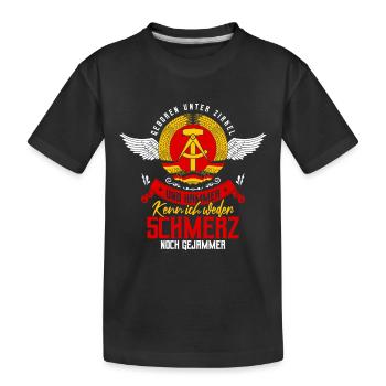 DDR Sachsen Ossi Ostdeutschland Ostblock - Kinder Premium Bio T-Shirt - Schwarz - Vorne