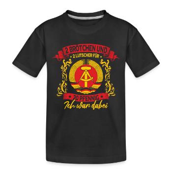 Ostalgie Ostdeutschland DDR Ostdeutscher - Kinder Premium Bio T-Shirt - Schwarz - Vorne