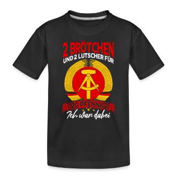 DDR Osten Ostdeutschland Ostalgie - Kinder Premium Bio T-Shirt - Schwarz - Vorne