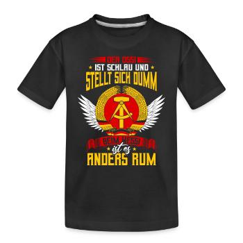 Ostossi Heimat Ostalgie Osten - Kinder Premium Bio T-Shirt - Schwarz - Vorne