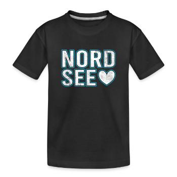 Nordsee - Kinder Premium Bio T-Shirt - Schwarz - Vorne