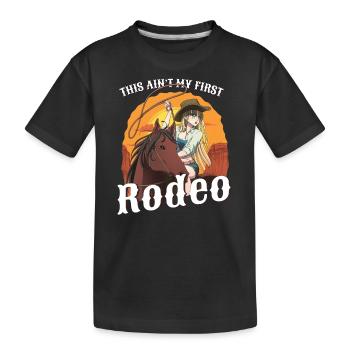 Ce n’est pas mon premier rodéo femmes rodéo cowboy - T-shirt bio Premium Enfant - noir - Devant