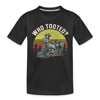 Wer hat getutet - Kinder Premium Bio T-Shirt - Schwarz - Vorne