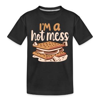 Campfire Indulgence - For the SMORES lovers - Kids' Premium Organic T-Shirt - black - Front