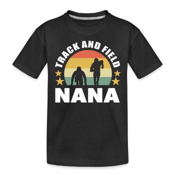 Athletics Track And Field Nana Marathon Running - Kids' Premium Organic T-Shirt - black - Front
