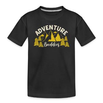 Adventure Buddies Couple Funny Hiking Adventure - T-shirt bio Premium Enfant - noir - Devant