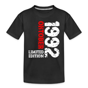 1992 Oktober Limited Edition 31. Geburtstag Deko - Kinder Premium Bio T-Shirt - Schwarz - Vorne