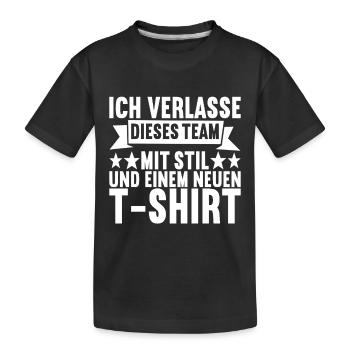 Abschiedsgeschenk Kollege Jobwechsel - Kinder Premium Bio T-Shirt - Schwarz - Vorne