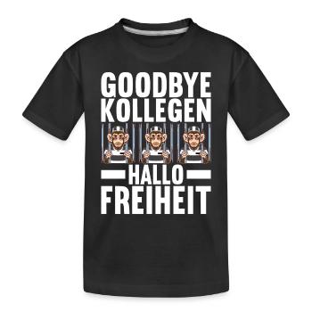 Abschiedsgeschenk Kollege Jobwechsel - Kinder Premium Bio T-Shirt - Schwarz - Vorne
