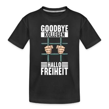 Abschiedsgeschenk Kollege Jobwechsel - Kinder Premium Bio T-Shirt - Schwarz - Vorne