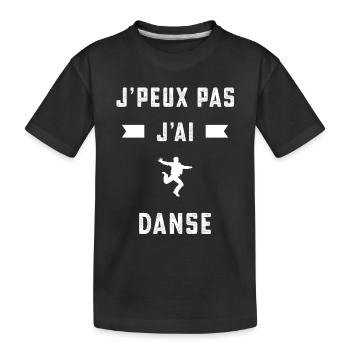 je peux pas j'ai danse danseur cadeau - T-shirt bio Premium Enfant - noir - Devant