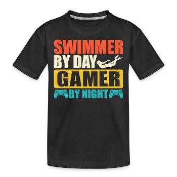 Nageurs - T-shirt bio Premium Enfant - noir - Devant