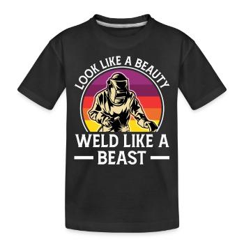 Schweißen Schweißer - Kinder Premium Bio T-Shirt - Schwarz - Vorne