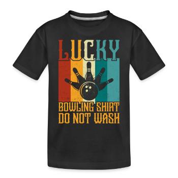 Bowling - Kinder Premium Bio T-Shirt - Schwarz - Vorne