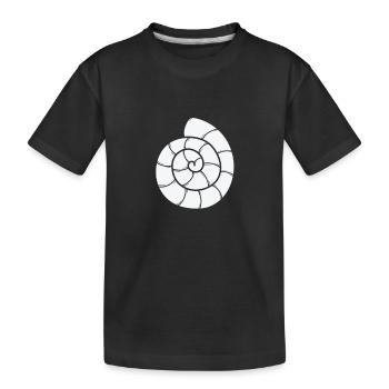 Snail Shell Spiral Snail - Kids' Premium Organic T-Shirt - black - Front