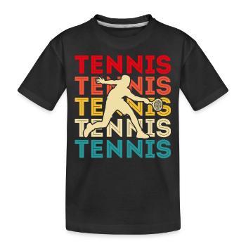 Tennis - Kinder Premium Bio T-Shirt - Schwarz - Vorne