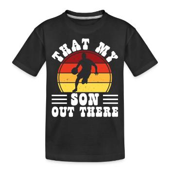Joueurs de basket-ball - T-shirt bio Premium Enfant - noir - Devant