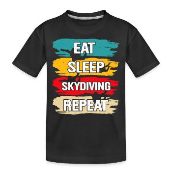 Skydiving - Kids' Premium Organic T-Shirt - black - Front