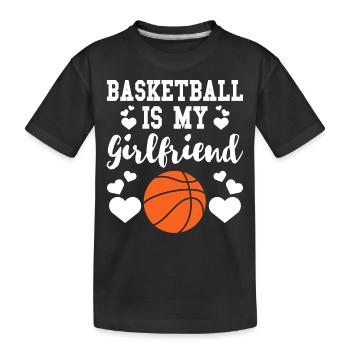 Basketball Basketballer - Kinder Premium Bio T-Shirt - Schwarz - Vorne