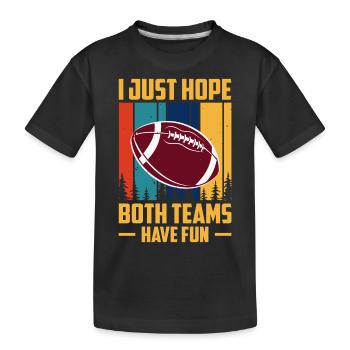 Football - Kids' Premium Organic T-Shirt - black - Front