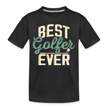 Golf Golfer - Kids' Premium Organic T-Shirt - black - Front