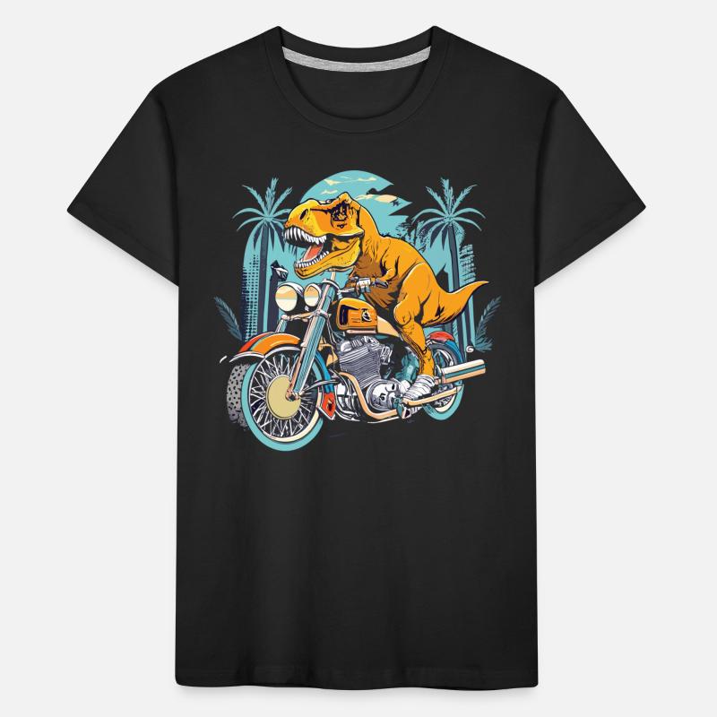 TRex Biker - Une balade primitive T-shirt bio Premium Enfant
