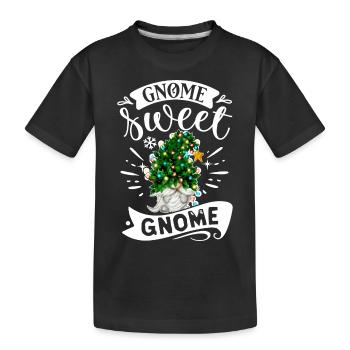 Gnomies de Noël Gnome Doux Gnome Gnome de Noël Gnome - T-shirt bio Premium Enfant - noir - Devant