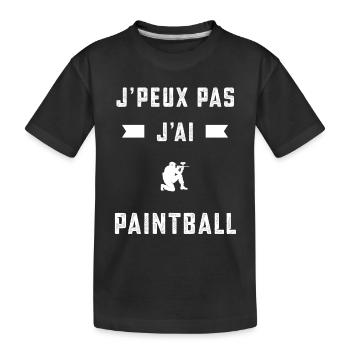 je peux pas j'ai paintball tireur cadeau - T-shirt bio Premium Enfant - noir - Devant
