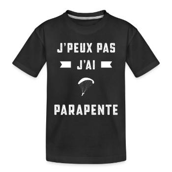 je peux pas j'ai parapente parapentiste cadeau - T-shirt bio Premium Enfant - noir - Devant