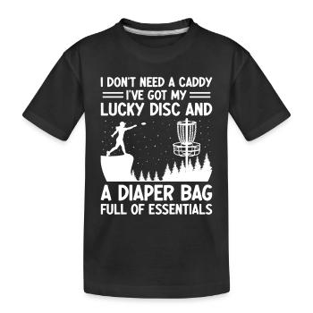 Disc Golf Player Disc Golfer Frisbee Player Par Pu - Kinder Premium Bio T-Shirt - Schwarz - Vorne