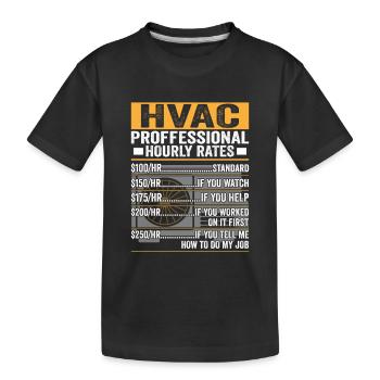 Taux horaire professionnel HVAC ...... Technicien I - T-shirt bio Premium Enfant - noir - Devant