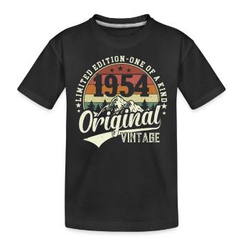 1954 Jahrgang Legende - Kinder Premium Bio T-Shirt - Schwarz - Vorne