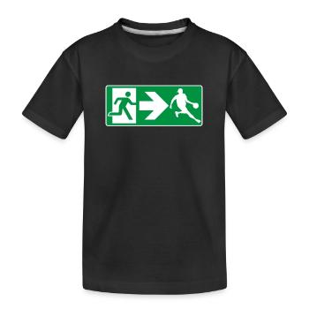 Emergency Exit Basketball Basketball Player - Kids' Premium Organic T-Shirt - black - Front