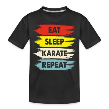 Karate - Kinder Premium Bio T-Shirt - Schwarz - Vorne