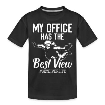 Skydiving - Kids' Premium Organic T-Shirt - black - Front