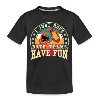 Football - Kinder Premium Bio T-Shirt - Schwarz - Vorne