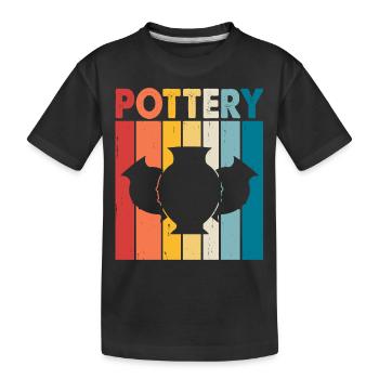 Töpfern Töpferei Töpfer - Kinder Premium Bio T-Shirt - Schwarz - Vorne
