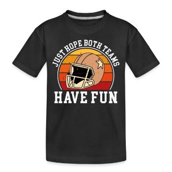 Football - Kinder Premium Bio T-Shirt - Schwarz - Vorne