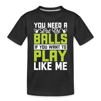 Golf Golfer - Kids' Premium Organic T-Shirt - black - Front